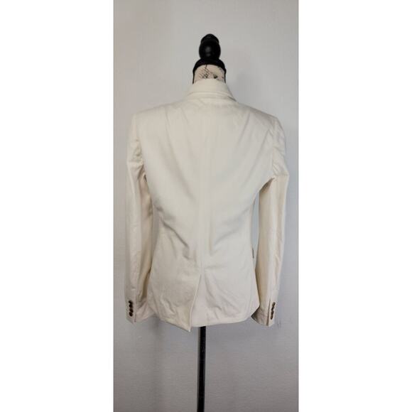 J CREW Thompson Blazer Womens SZ 0 Bi Stretch Schoolboy Jacket Ecru A03651 - Picture 5 of 9